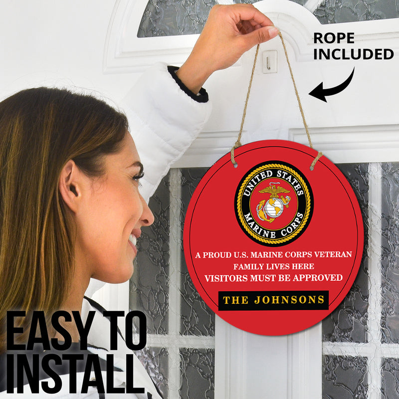 Door sign - A proud veteran family