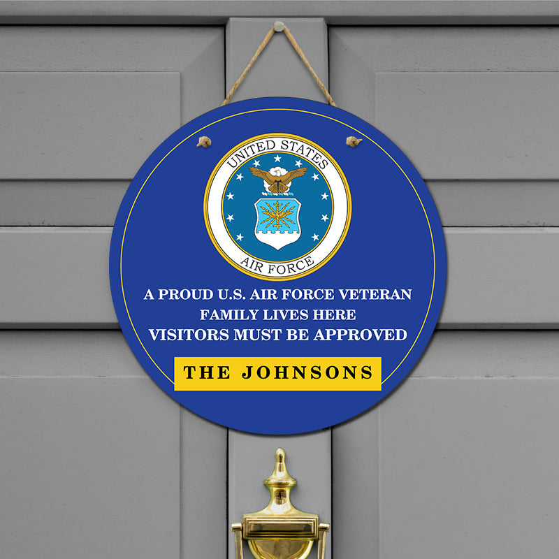 Door sign - A proud veteran family