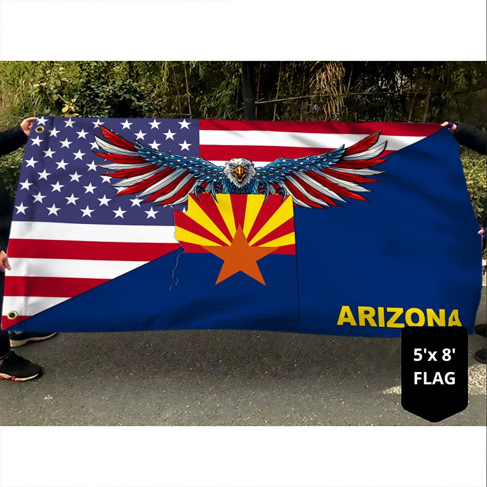 Arizona Flag American Eagle Arizona Grommet Flag