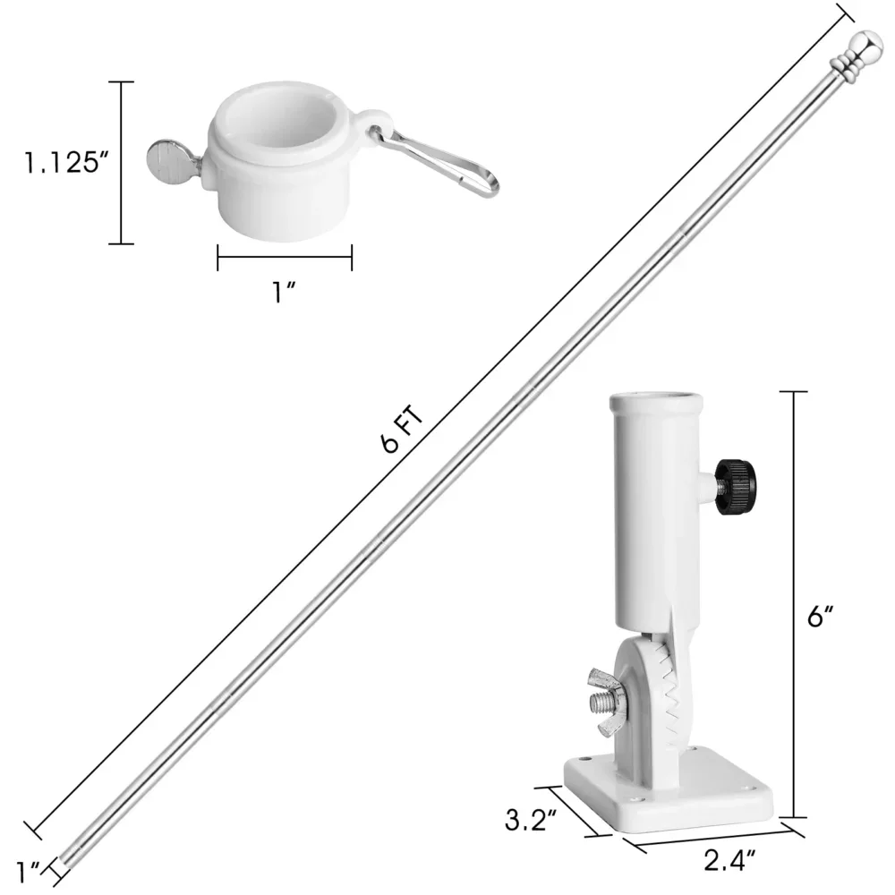 Flag Pole Kit For House OutsideCT