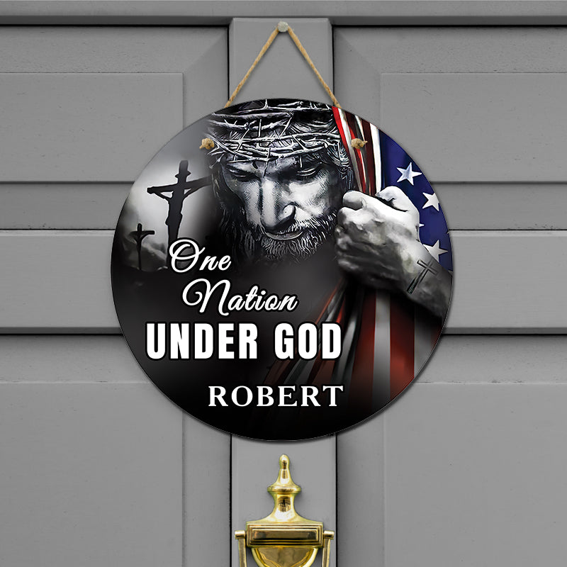 Door sign - One nation under God
