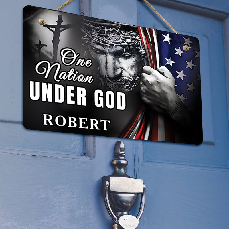 Door sign - One nation under God