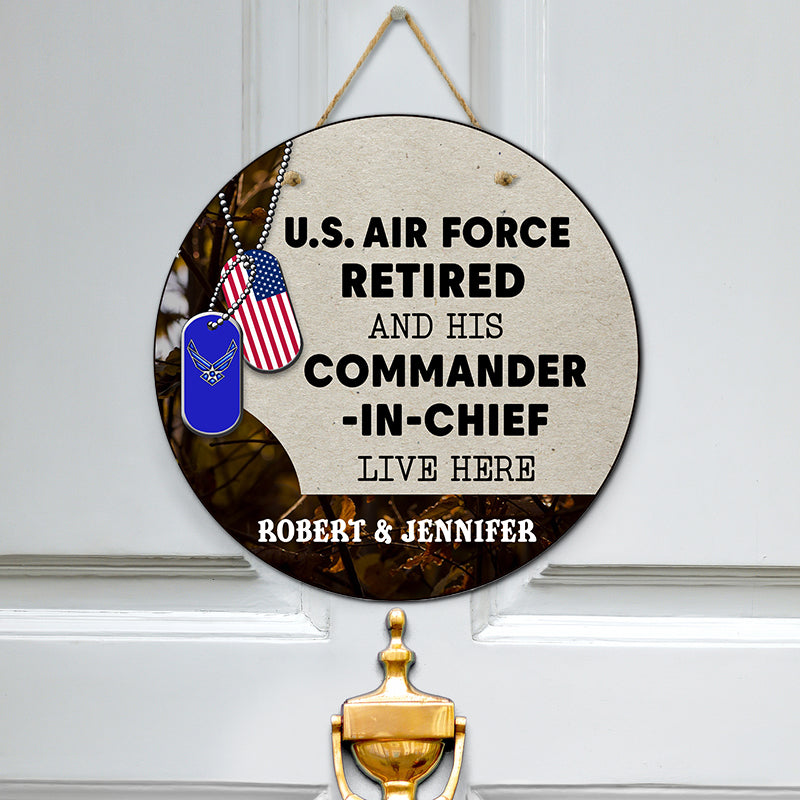 Door sign - For the veteran and his commander