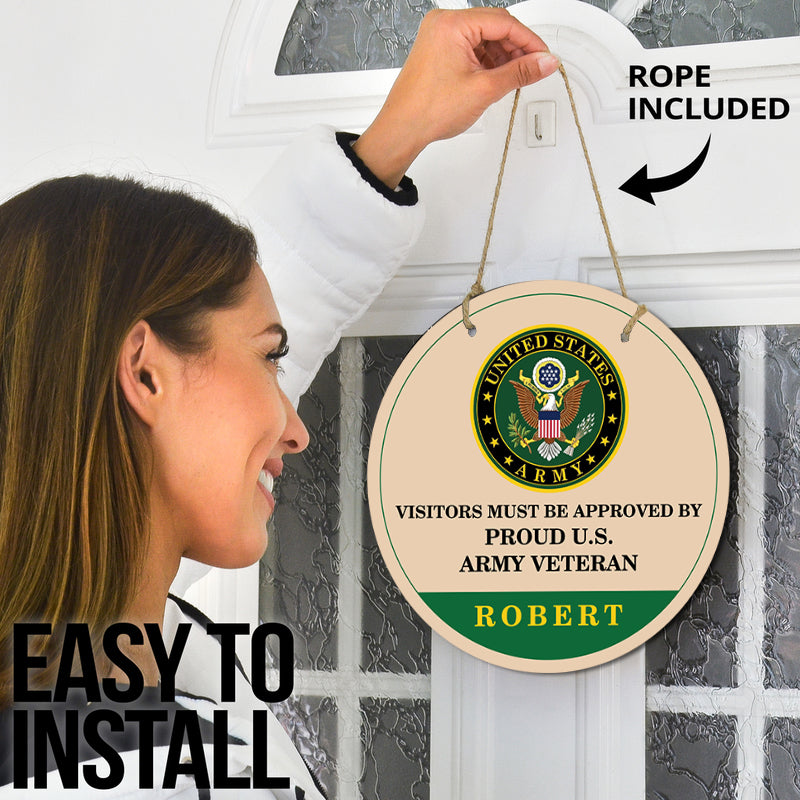 Door sign - Visitors must be approved