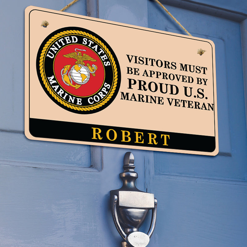 Door sign - Visitors must be approved