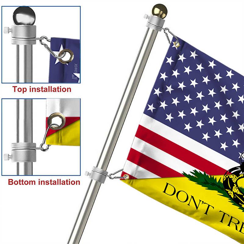 Second Amendment Don't Tread On Me Gadsden Grommet Flag TRL1788GFCT