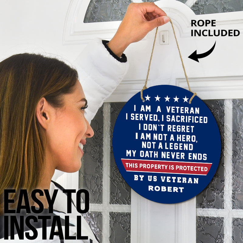 Door sign - This property is protected
