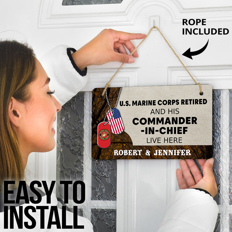 Door sign - For the veteran and his commander