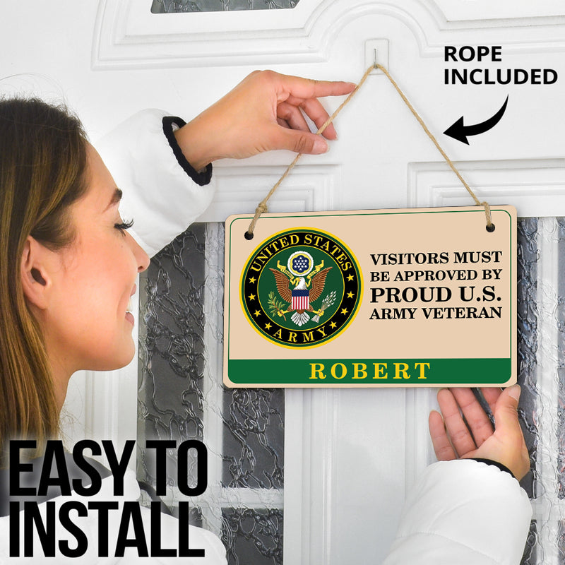 Door sign - Visitors must be approved