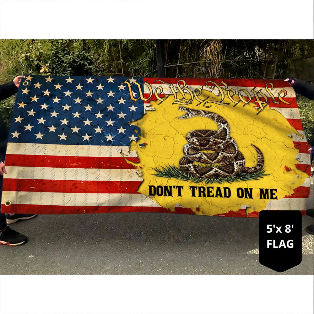 Gadsden Flag Don't Tread On Me American Grommet Flag QTR233GFCT