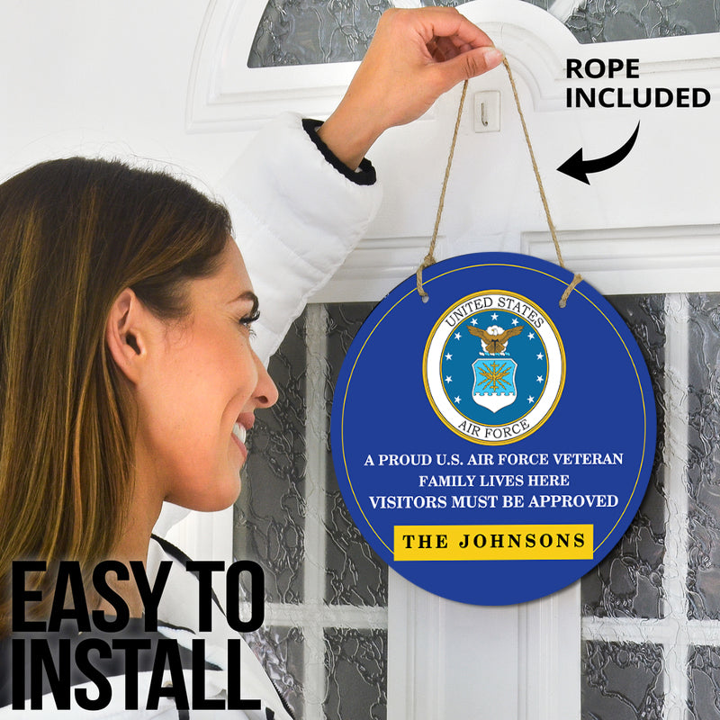 Door sign - A proud veteran family