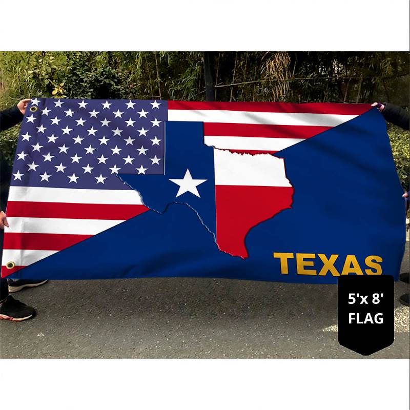 Texas Flag Texas American Eagle Grommet Flag