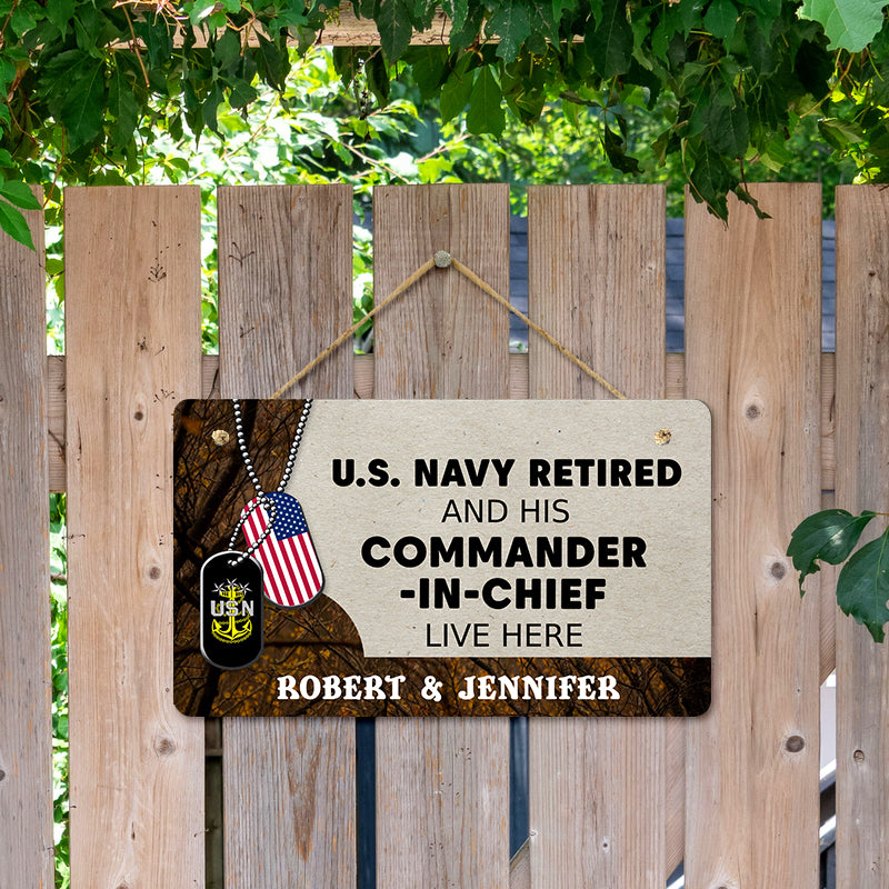Door sign - For the veteran and his commander