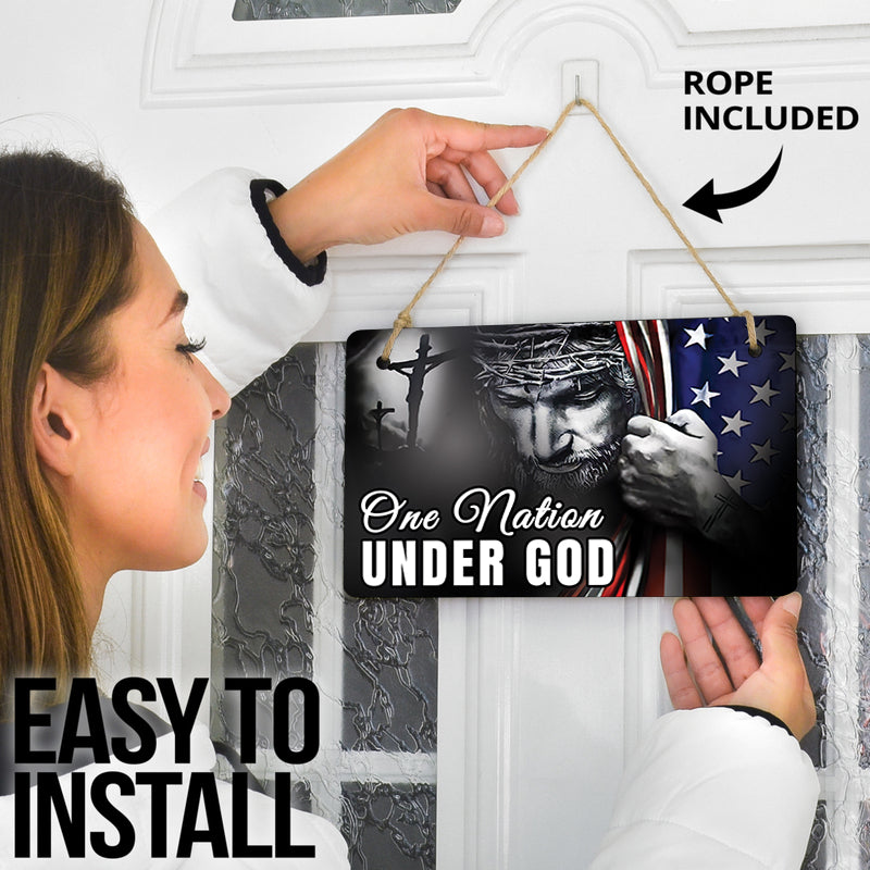Door sign - One nation under God