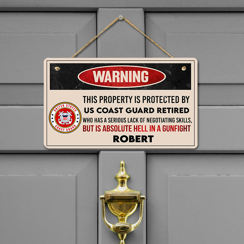 Door sign - Warning