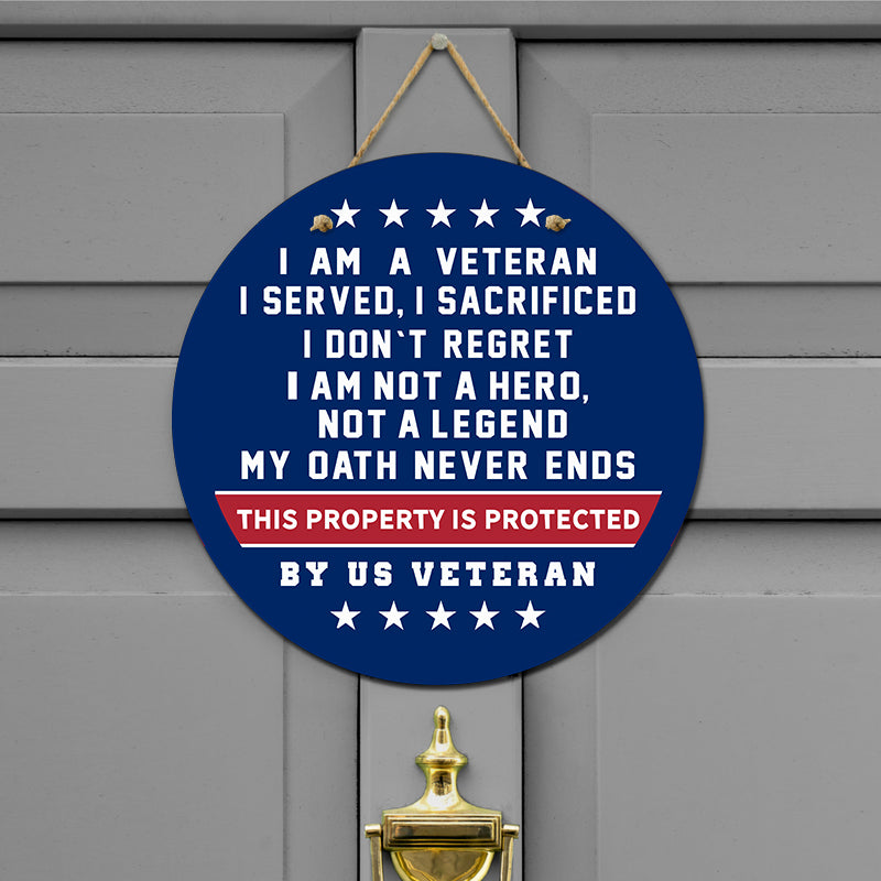 Door sign - This property is protected