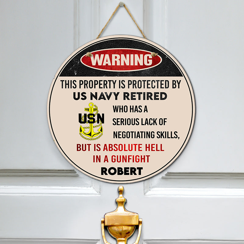 Door sign - Warning