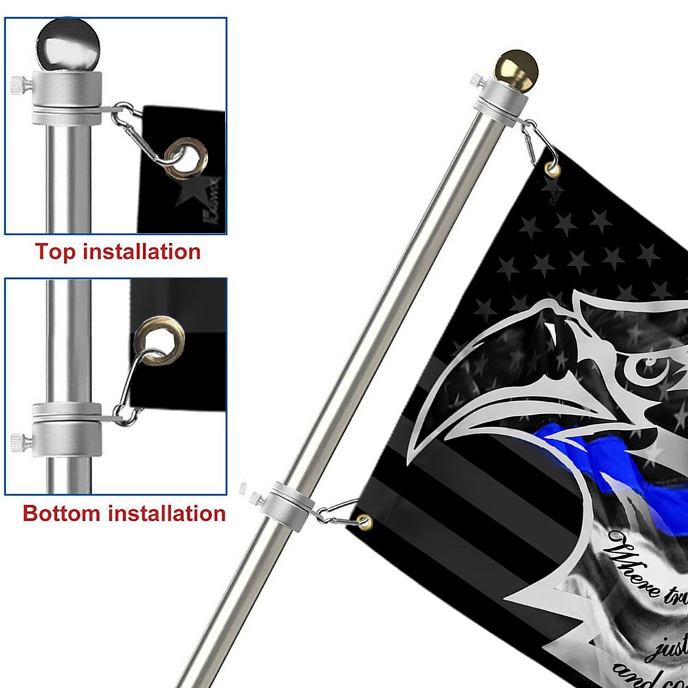 Thin Blue Line Grommet Flag Where Truth Prevails