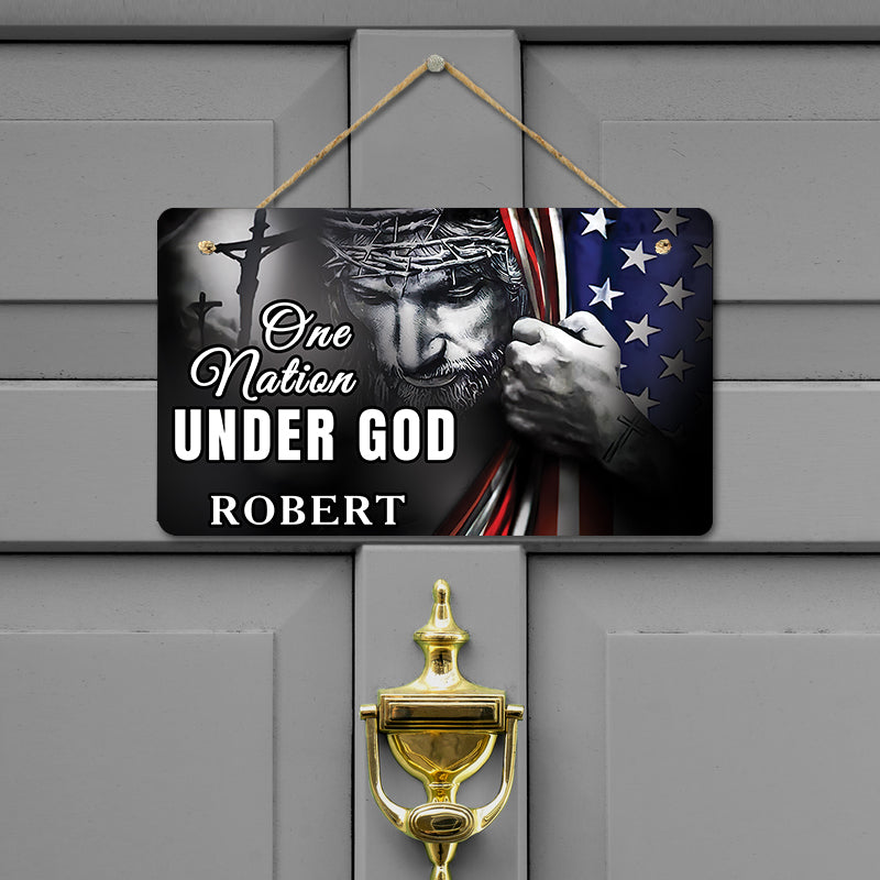 Door sign - One nation under God