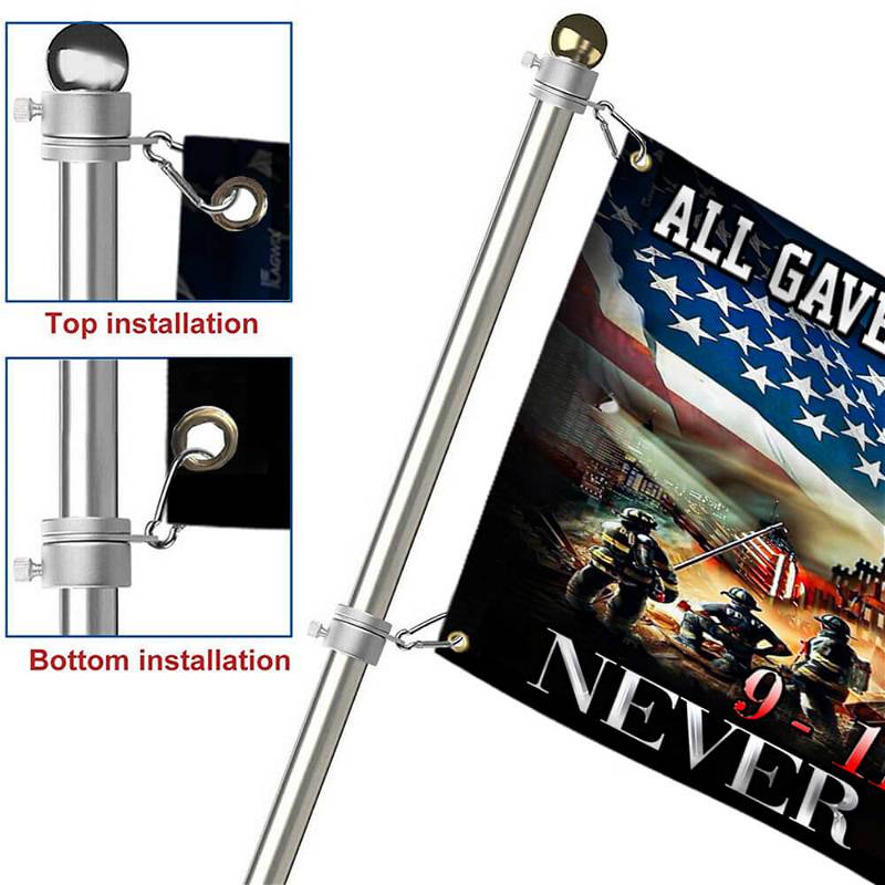 American Grommet Flag With The Twin Towers All Gave Some Some Gave All 911 American Grommet Flag NTB136GFCT