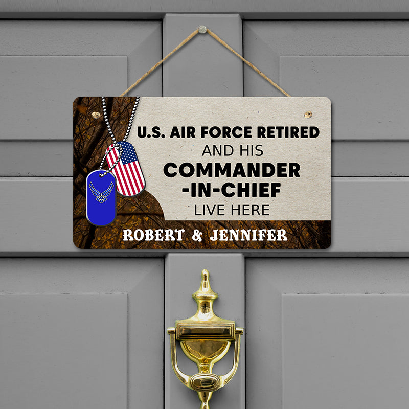 Door sign - For the veteran and his commander