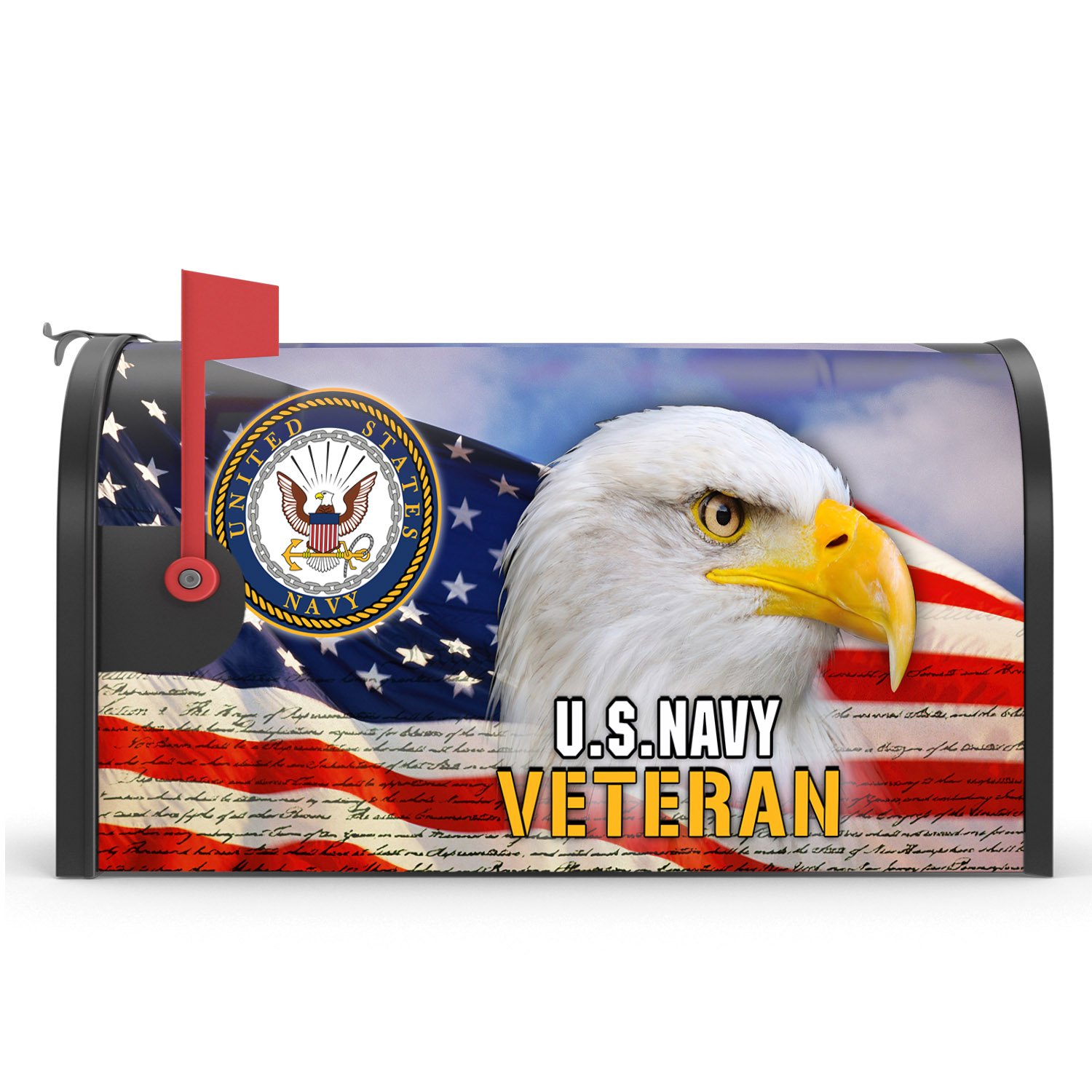 U.S. Navy Veteran Eagle Mailbox Cover Magnetic MLN676MBCT