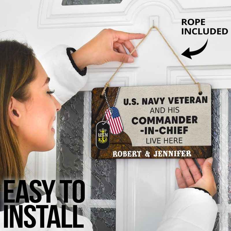 Door sign - For the veteran and his commander