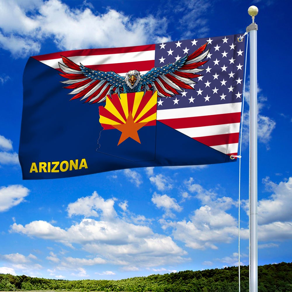 Arizona Flag American Eagle Arizona Grommet Flag