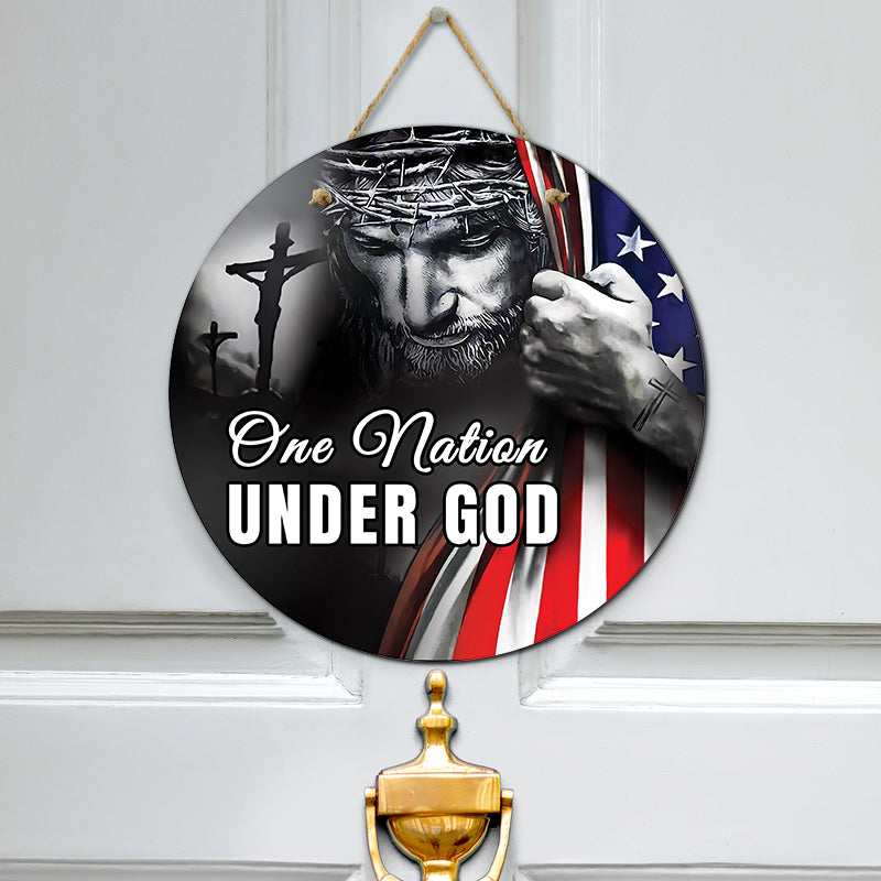 Door sign - One nation under God