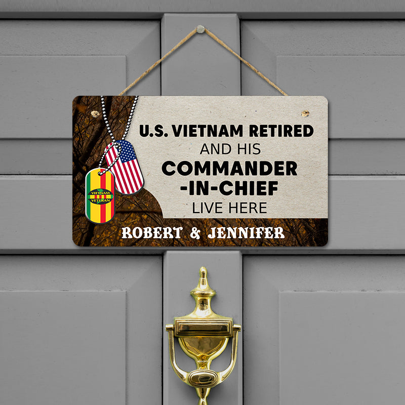 Door sign - For the veteran and his commander