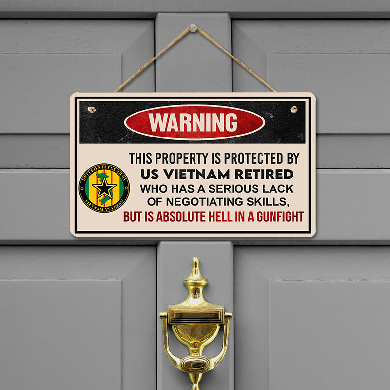 Door sign - Warning
