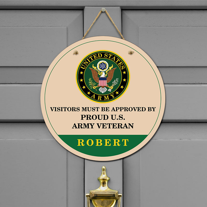 Door sign - Visitors must be approved