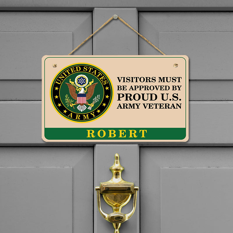 Door sign - Visitors must be approved