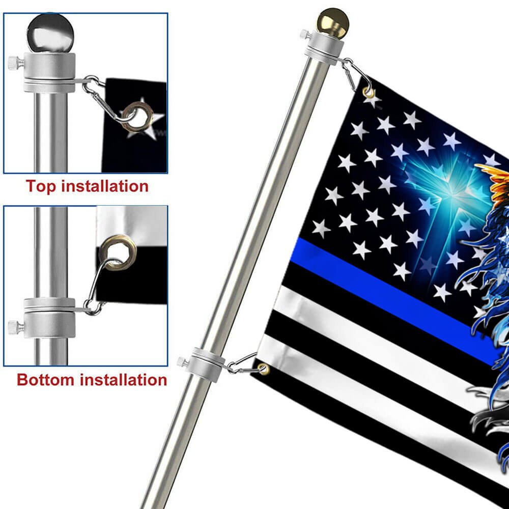 The Thin Blue Line. Police. Law Enforcement American Eagle Flag THB348