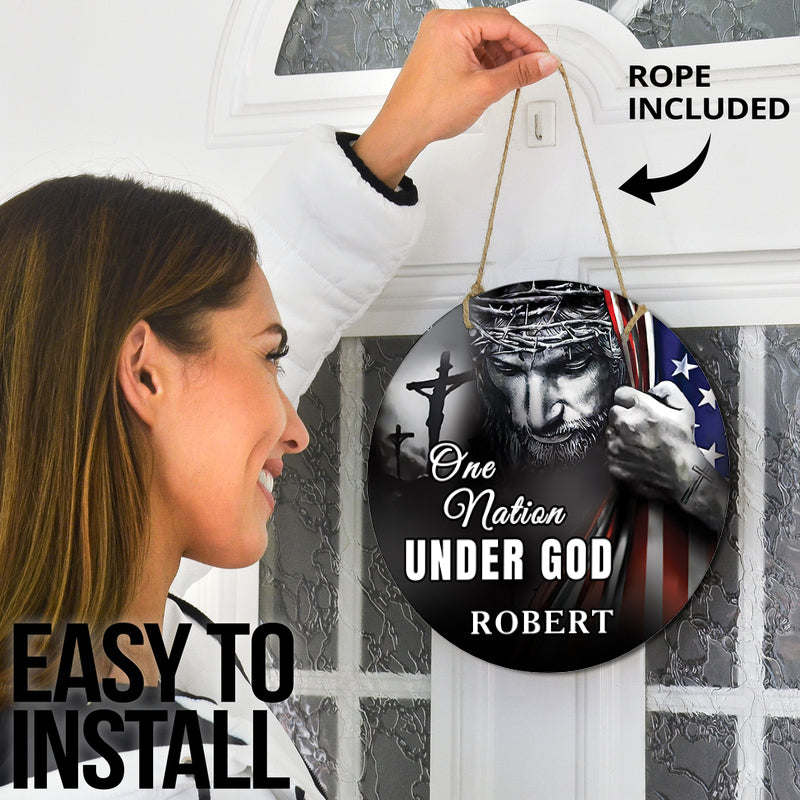 Door sign - One nation under God