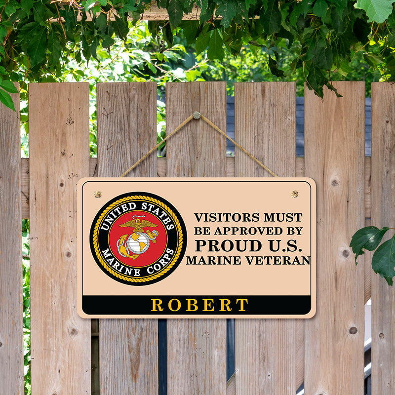 Door sign - Visitors must be approved