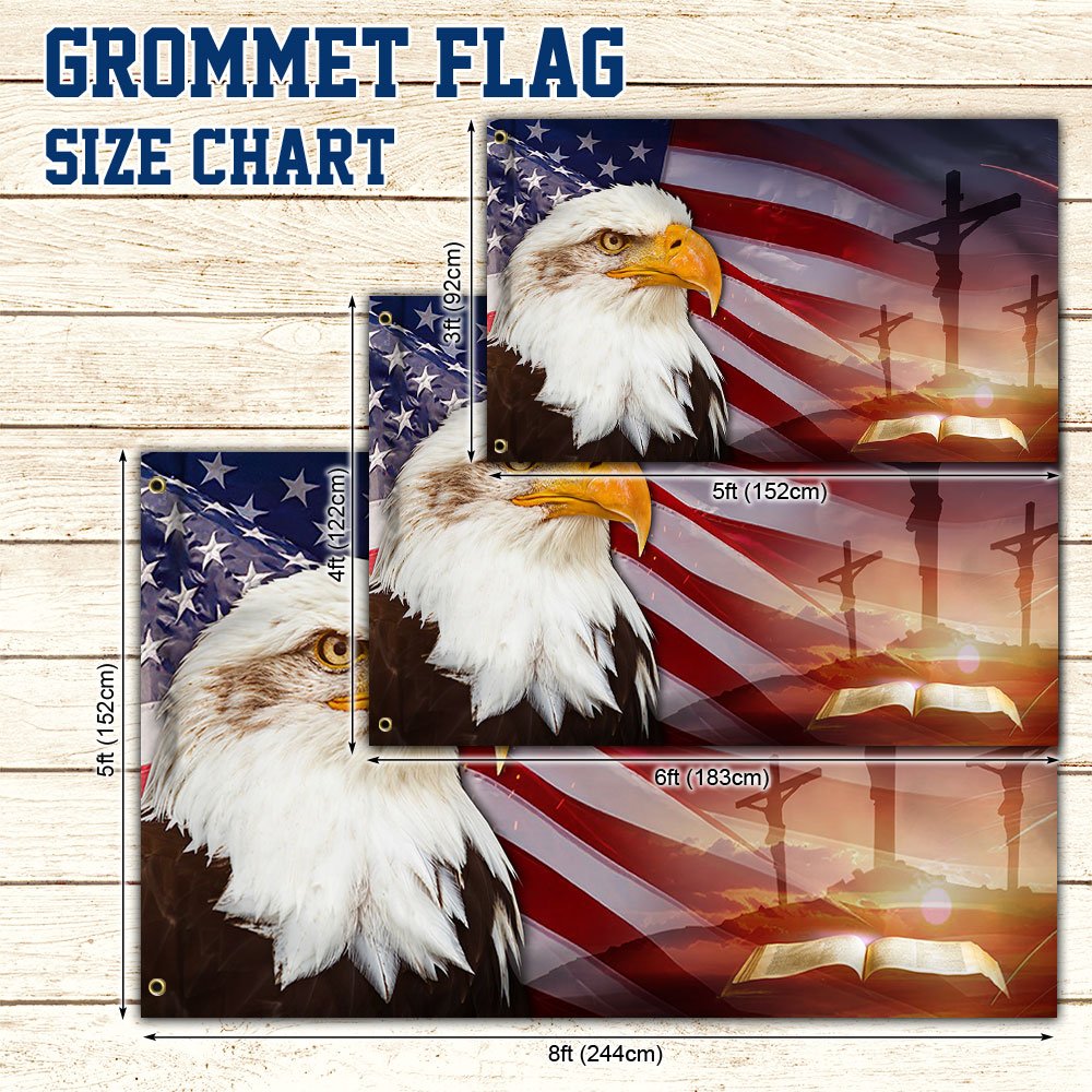 Patriotic Eagle Grommet Flag LHA1756GFCT