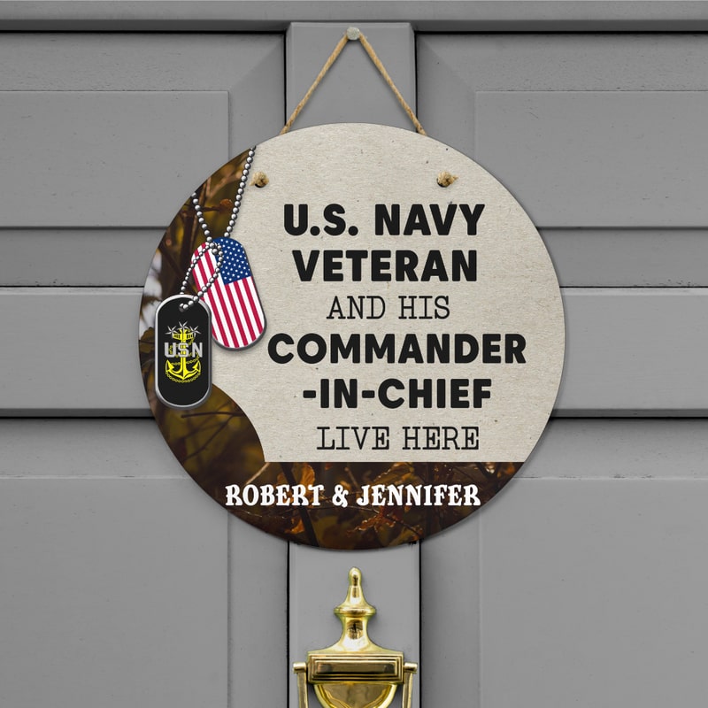 Door sign - For the veteran and his commander