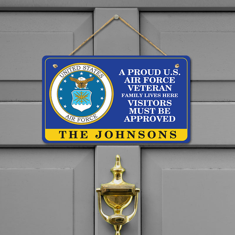 Door sign - A proud veteran family