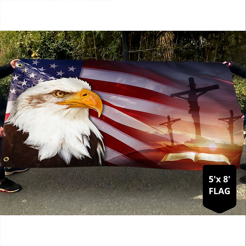 Patriotic Eagle Grommet Flag LHA1756GFCT