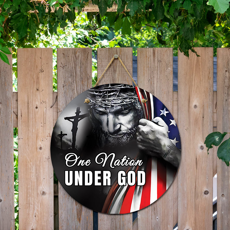 Door sign - One nation under God