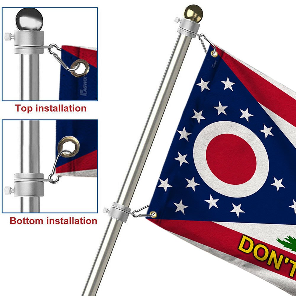 Ohio Grommet Flag Gadsden Don't Tread on Me LHA1766GFv3CT