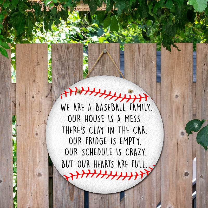 Door sign - Baseball Family