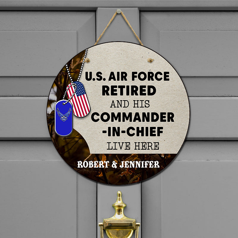 Door sign - For the veteran and his commander