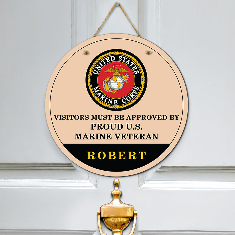 Door sign - Visitors must be approved