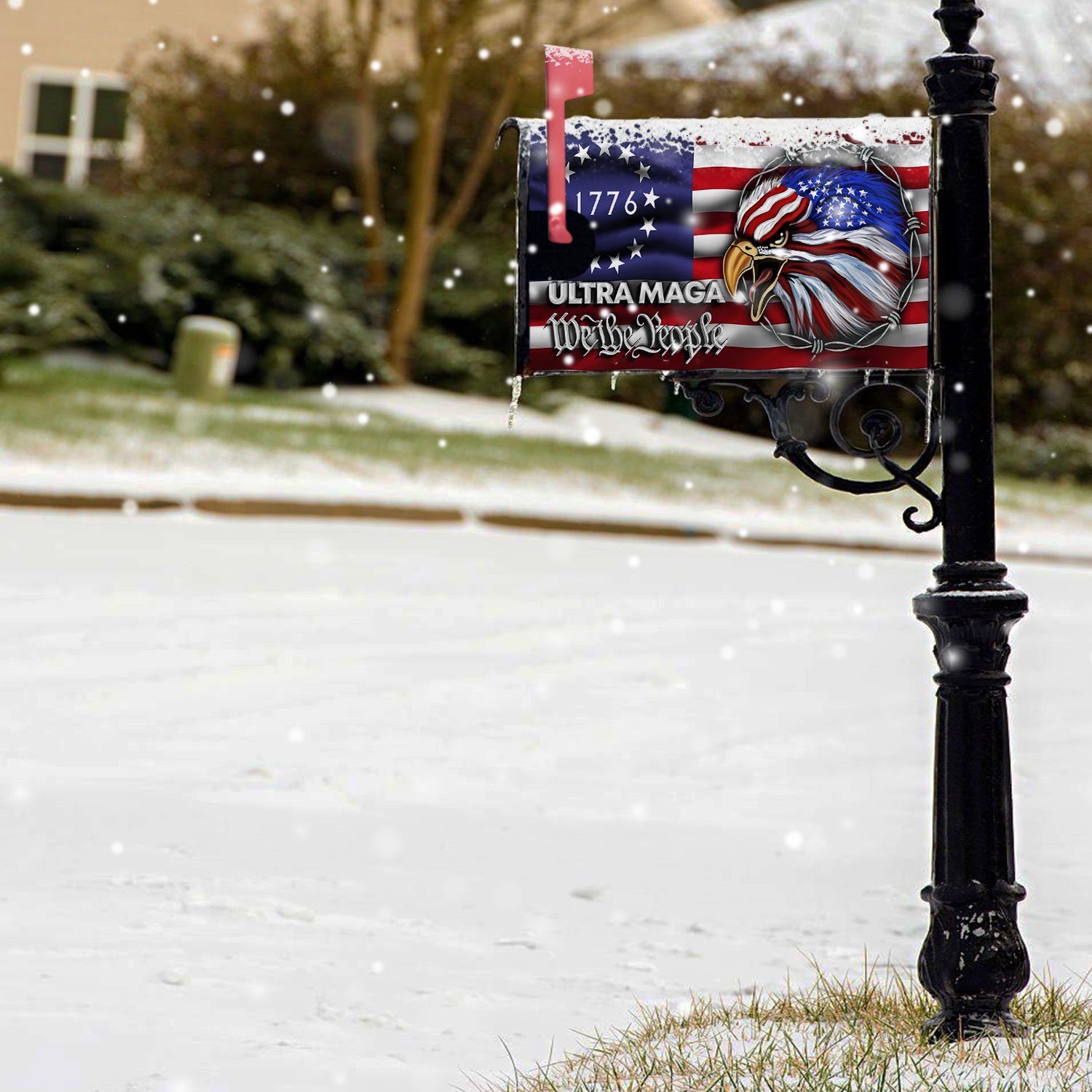 Ultra MAGA Mailbox Cover We The People Eagle 1776 TQN145MBCT