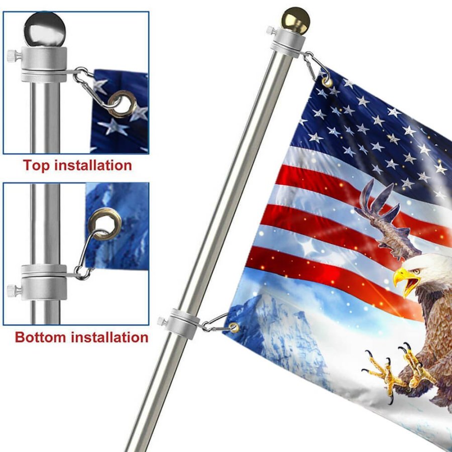 Eagle Light Sky American Grommet Flag