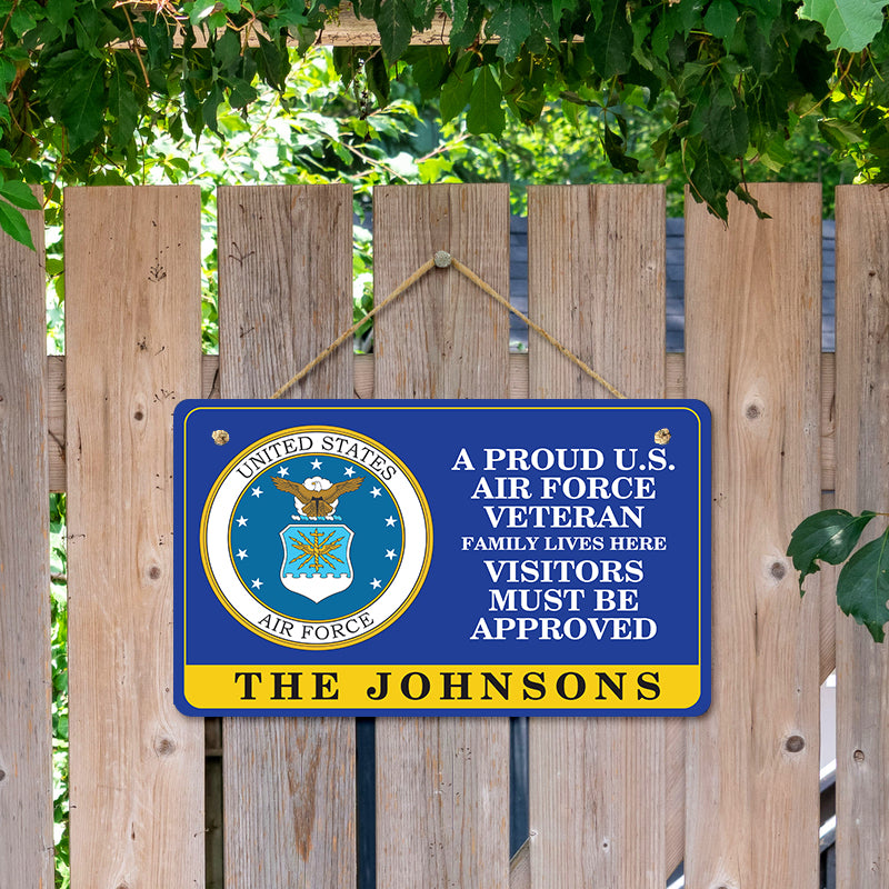 Door sign - A proud veteran family