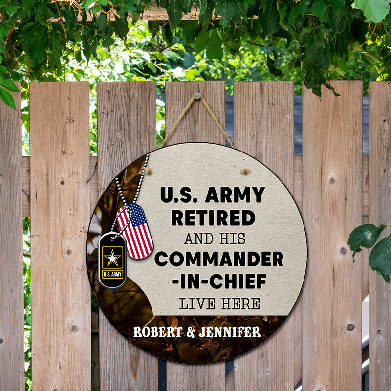 Door sign - For the veteran and his commander