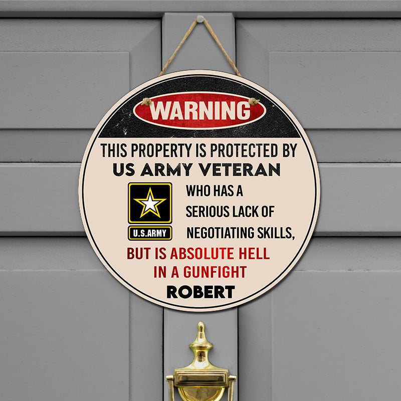 Door sign - Warning